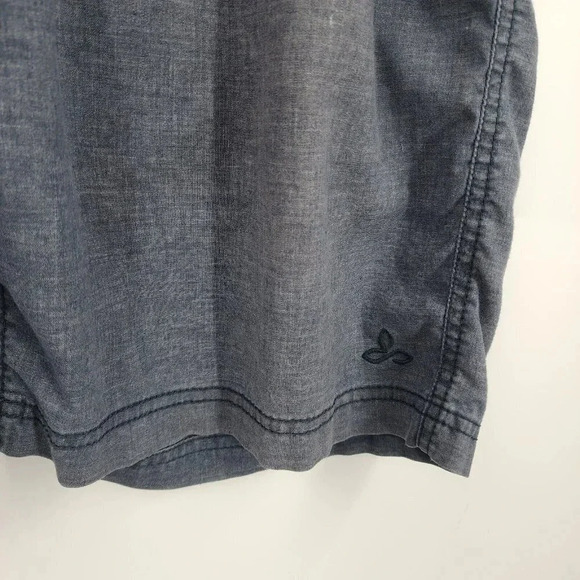 Prana Men's Heathered Blue Hemp Blend Shorts Size 38 - Picture 2 of 10